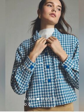 Anthropologie Houndstooth Jacket